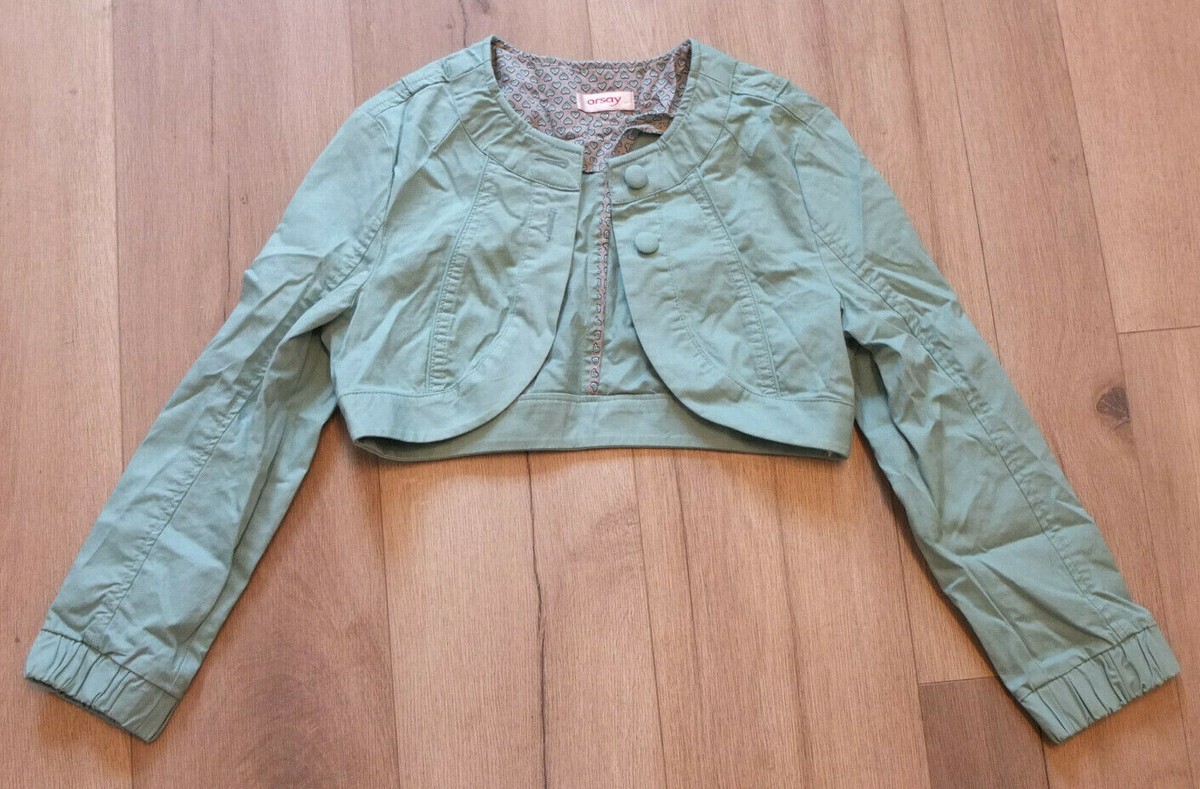 ORSAY kurz Blazer Bolero Jacke 36 S TOP Stretch Grün