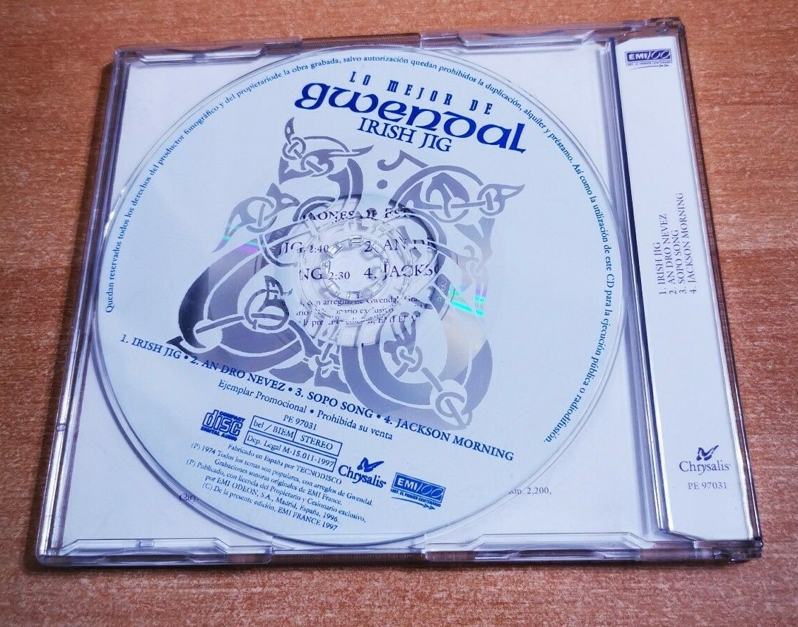 GWENDAL Irish Jig + Sopo Song +2 ULTRA RARE SPANISH PROMO CD