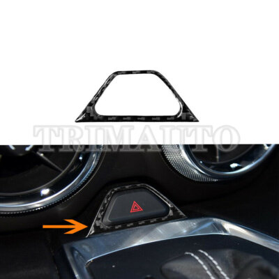 Fit For Chevrolet Camaro Carbon Fiber Warning Light Switch Button Cover （17-21）