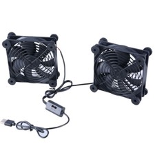 Double 120mm 5V USB Powered Fans 3 Speed Airflow Cooling Fan for Router