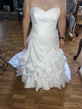 white satin wedding dress