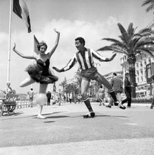 Argentinian actor Luis Medina Castro dances with a dancer on the C- Old Photo 2