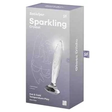 Satisfyer Sparkling Crystal Glass Dildo - Anal stimulation & Temperature Play