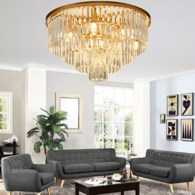 60cm Modern K9 Crystal Chandelier Luxury Pendant Lamp Ceiling Lighting Fixtures