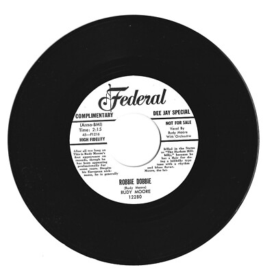 45Re RUDY MOORE ''Robbie Dobbie/I'll Be Home To See You Tomorrow ...'' R&B Dancer 