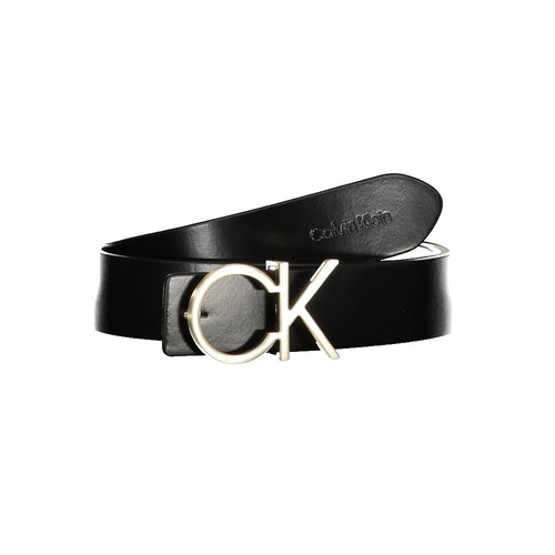 Calvin Klein Black Genuine Harness Leather Women Vintage CK Logo Belt Size S Calvin Klein Black Genuine Harness Leather Women Vintage CK  main image 3