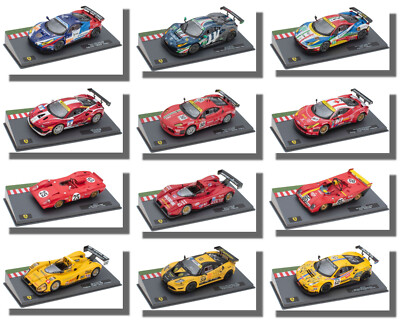 1/43 Ferrari - Rennwagensammlung 50+ Modelle neu versiegelt + Vitrine