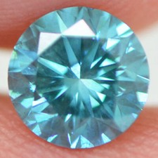 Round Shape Diamond Fancy Blue 0.73 Carat Enhanced Loose VS2 Clarity 5.66X5.62MM