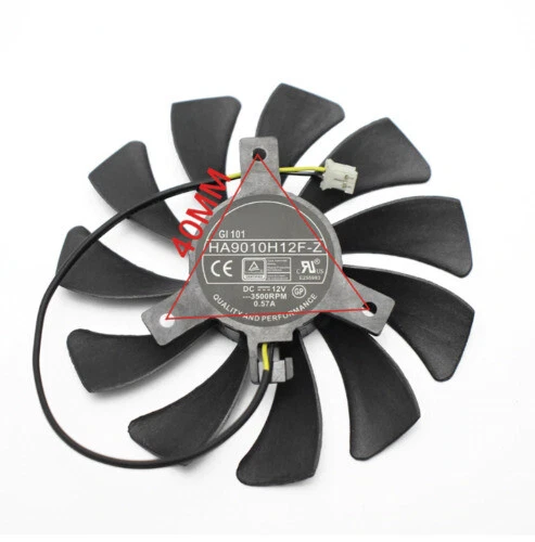 Cooling Fan For MSI GTX 1050 Ti 2G 4G Replacement GPU HA9010H12F-Z 85mm 2 pin - Image 4 of 4