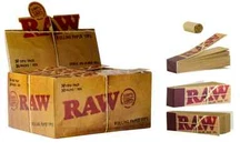 BOX ORIGINAL TIPS by RAW Rolling Papers Natural Unrefined 50 Packs/2500 Total 