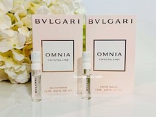 2 Bvlgari Omnia Crystalline EDP Perfume Sample Vial Women NEW  FRESH