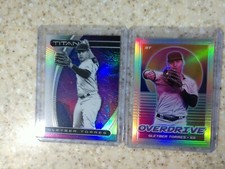 2021 Panini Chronicles TITAN #24 & Overdrive #6 Gleyber Torres Silver Prizm Holo