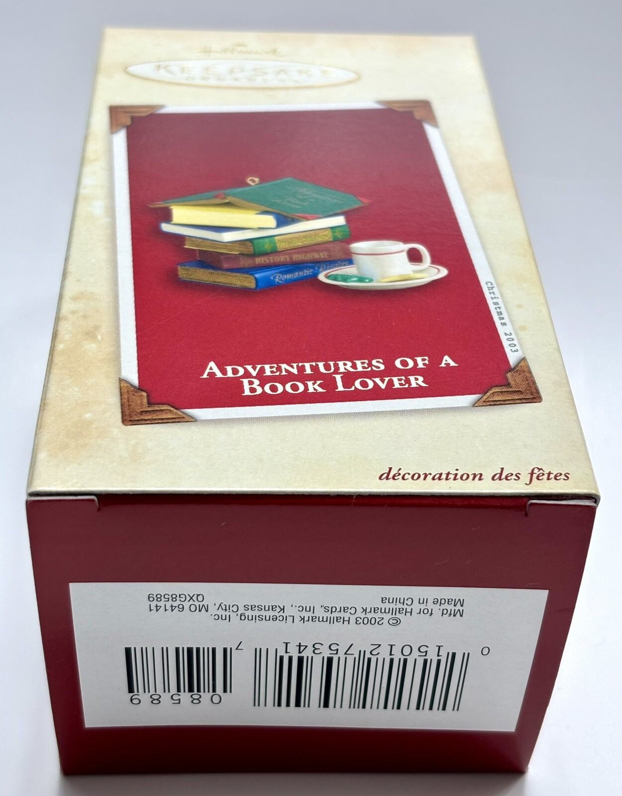 *NEVER OPENED* - 2003 Hallmark Keepsake Ornament - ADVENTURES OF A BOOK LOVER