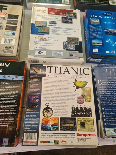PC Big Box CD Floppy Spiele x14 Restposten Konvolut Sealed +used War EF Jet + Titanic - Bild 15 von 23