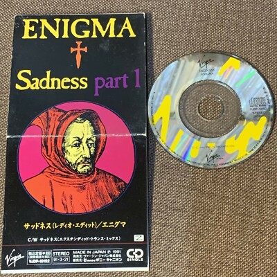 ENIGMA Sadness Part 1 JAPAN 3'' CD SINGLE VJDP-10152 Snapped /Folded /Writings