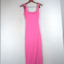 SHEIN Pink Fuchsia Bodycon Cutout Barbiecore Maxi Dress 6