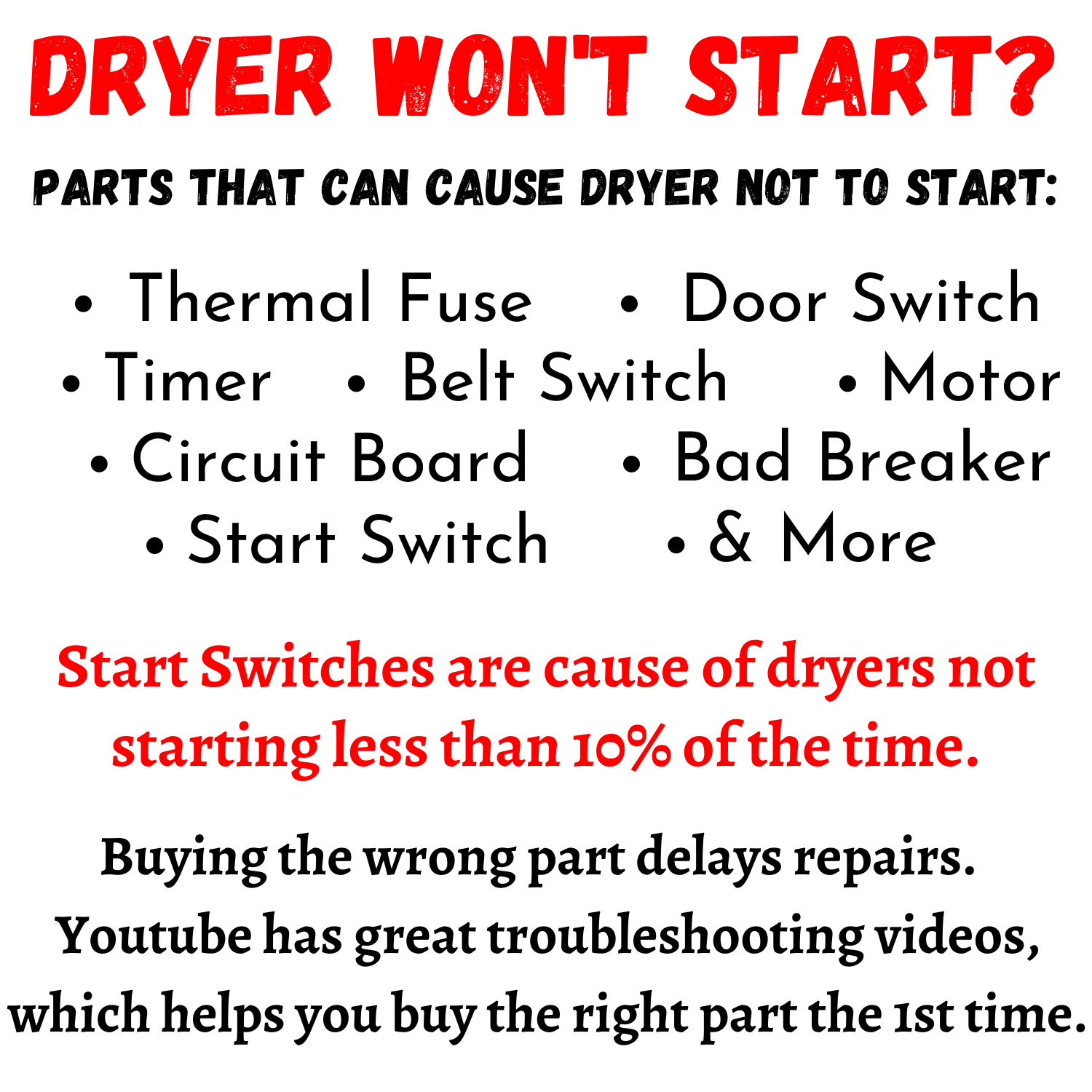 Genuine OEM Maytag Dryer Start Switch 6 3073050 63073050 307305