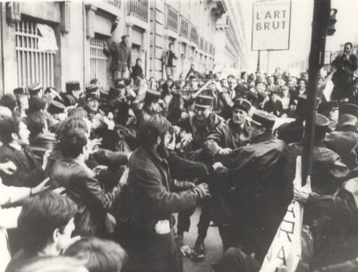 Demonstration gegen Humphrey US-Vizepräsident Paris Frankreich altes Foto 1967