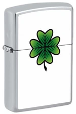 Zippo Four Leaf Clover Lighter, High Polish Chrome NEW IN BOX