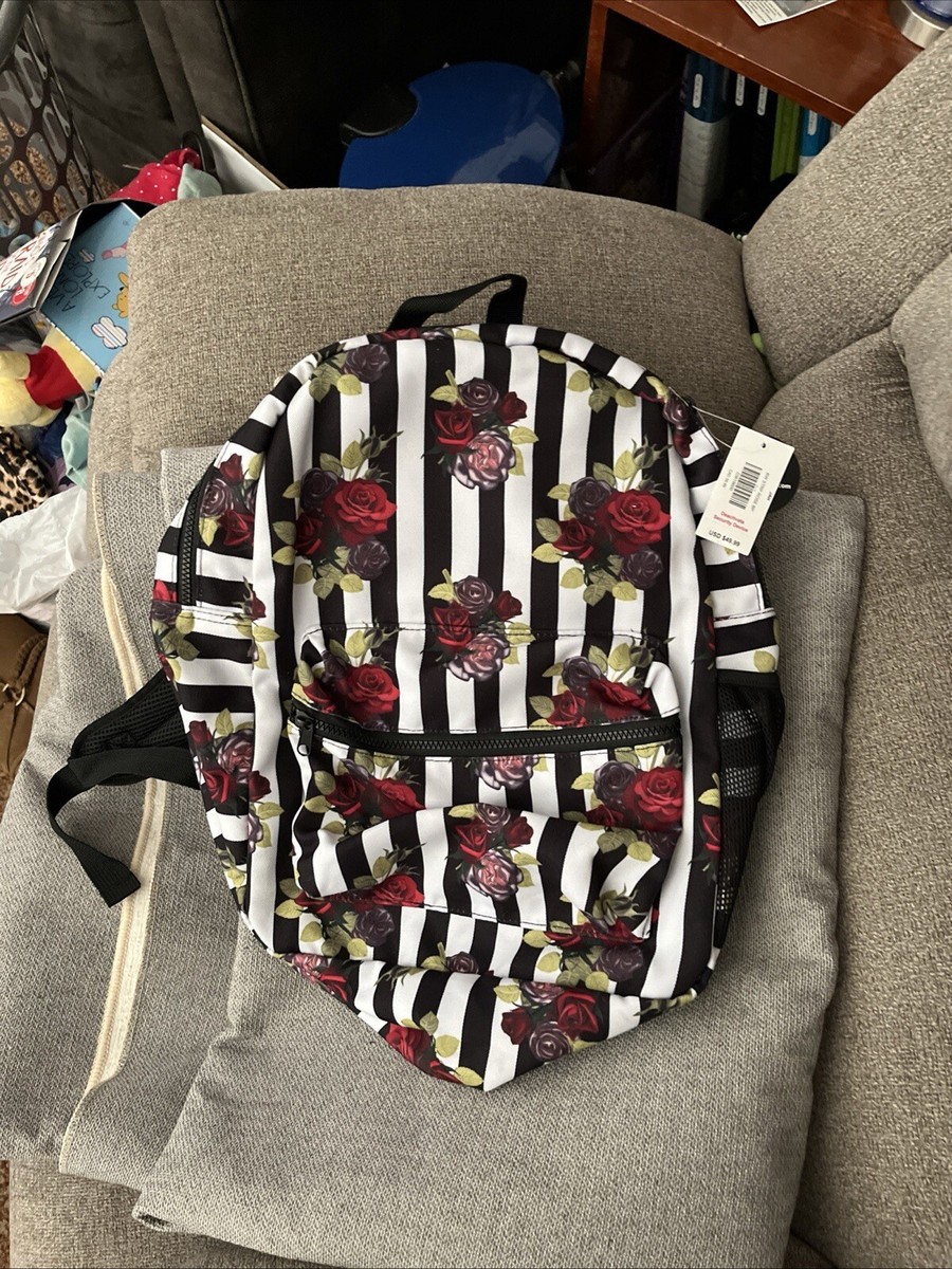 Spencers Roses Striped Backpack | eBay display picture 1