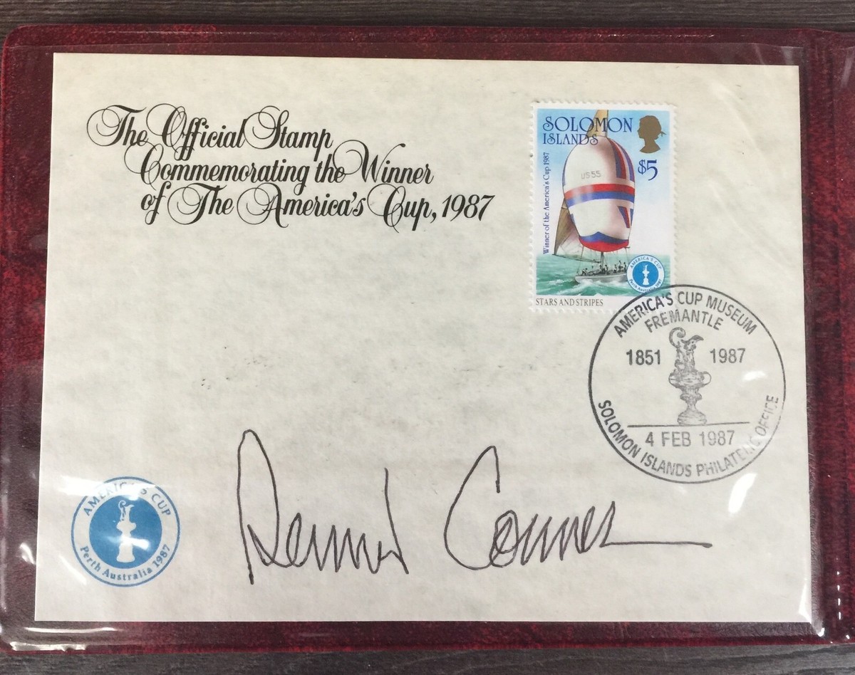 1987 AMERICAS CUP WINNER 23K GOLD STAMP SOLOMON ISLANDS RED
