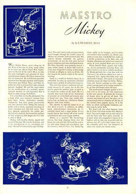 Maestro Mickey   -  1935  -  Original Print