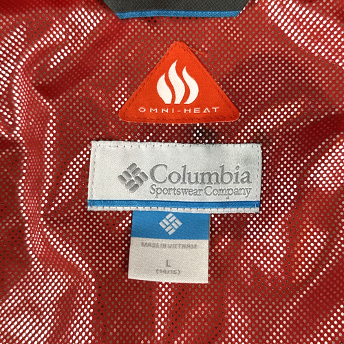 Columbia Omni-Tech Jacket Boys Youth Size L (14/16) Red Plaid Hooded Waterproof - Picture 10 of 14
