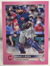 Sandy Leon 2022 Topps Mini #353 - Pink Parallel #'d 22/25 - Cleveland Guardians