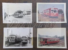 Lot of 4 Trolley Photos from Pennsylvania and New Jersey
