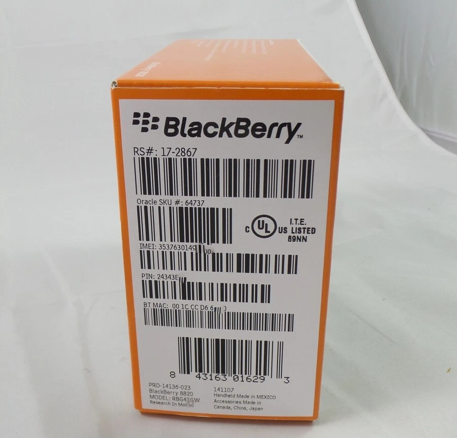 Blackberry 8820 Smartphone Quad-Band GSM Wi-Fi Unlocked - Black (PRD-14136-023) - Image 2 of 2