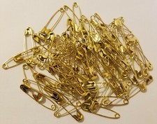 100 pcs 38mm 1-1/2" Brass Plated Safety Basting Pins Quilting Crafts Size 2
