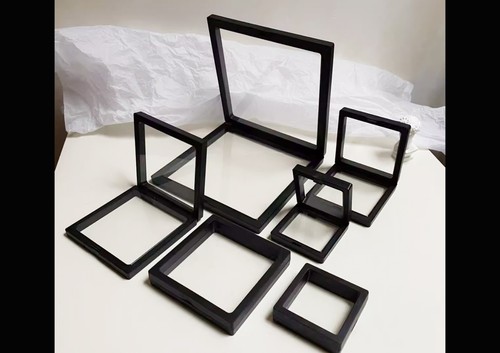 7x7x2cm Transparent Jewellery Storage Box, Clear Display Case Floating Frame Box - Picture 2 of 6