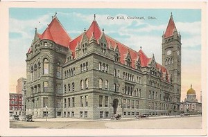 City Hall Cincinnati Oh Postcard Ebay