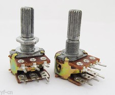 50x Linear Taper Rotary Dual Stereo Potentionmeter Pot shaft one unit 20mm 6Pin