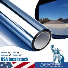 Bule One Way Mirror Privacy Window Film insulation Heat UV Reflective Tint