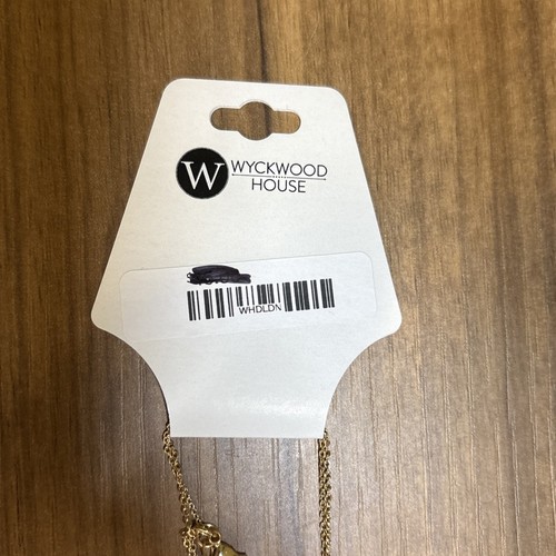 Wyckwood House Gold Double Chain Pendant Statement Necklace 12” Drop 3” Extender - Picture 6 of 10