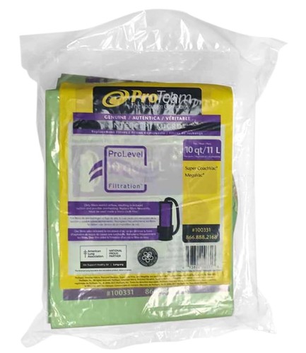 Bolsas de vacío ProTeam para Super CoachVac o MegaVac 10qt 10 bolsas por paquete. - 2 paquetes - Imagen 2 de 3