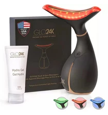 Skin Rejuvenation Beauty Device for Face and Neck +Conductive Hydra Gel GLO24K