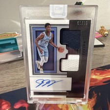 2019-20 Panini One and One Jaren Jackson Jr. Dual Jersey Auto JJJ Purple 01/35