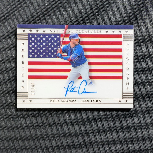 2021 Panini National Treasures Baseball Pete Alonso American Auto Card /49