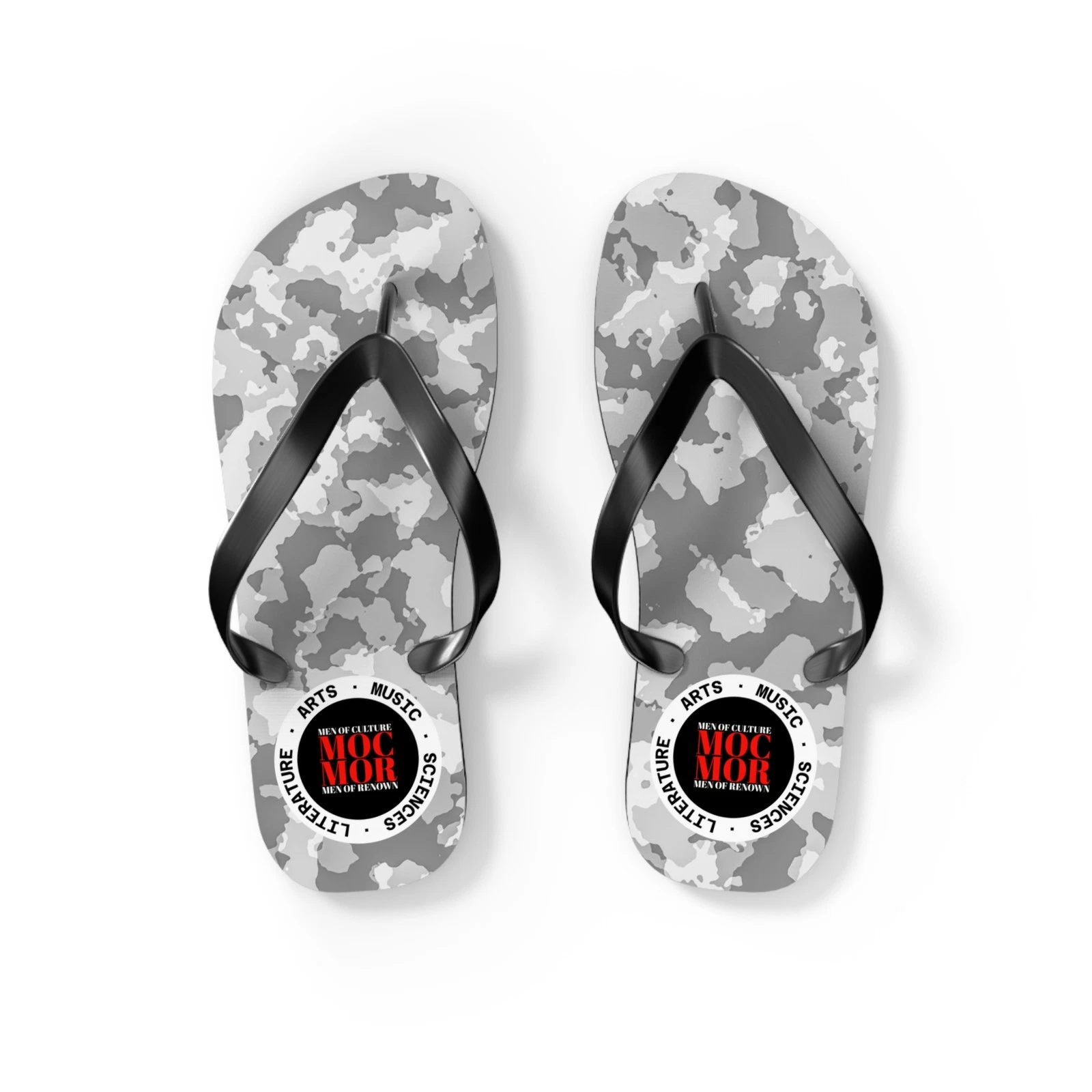 Stylish MOCMOR Urban Camo Flip Flops for Summer Fun, Beachwear, Casual Sandals