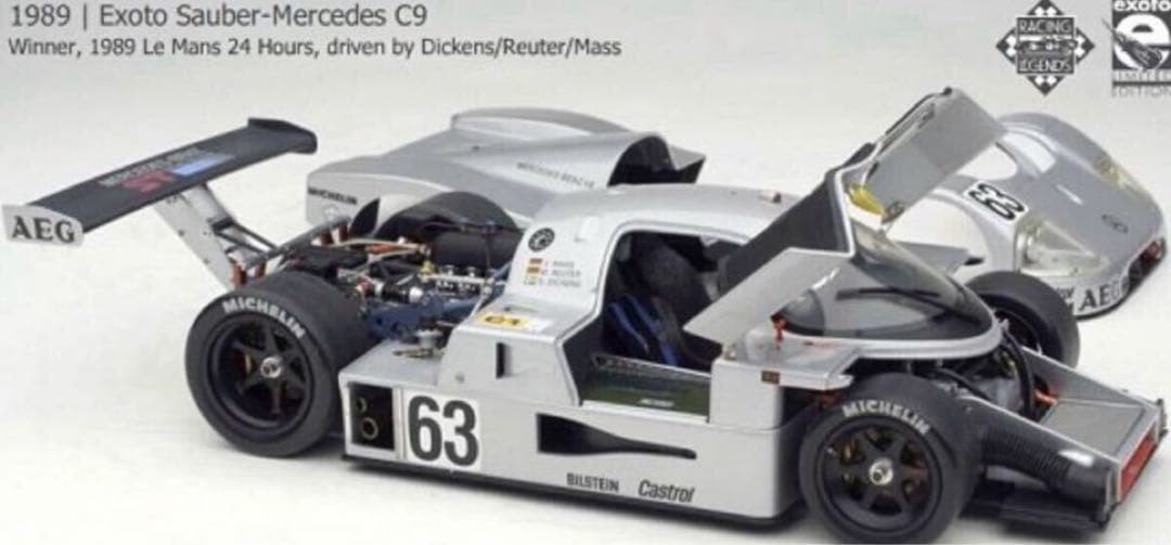 未開封 exoto 1/18 Sauber-Mercedes #63 Exoto 1/18 Model Car 1987 #63 Sauber Mercedes-Benz C9 German Super