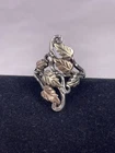 VINTAGE SIGNED GOLD DIGGERS STERLING 10K BLACK HILLS GOLD SILVER RING SZ 7.25