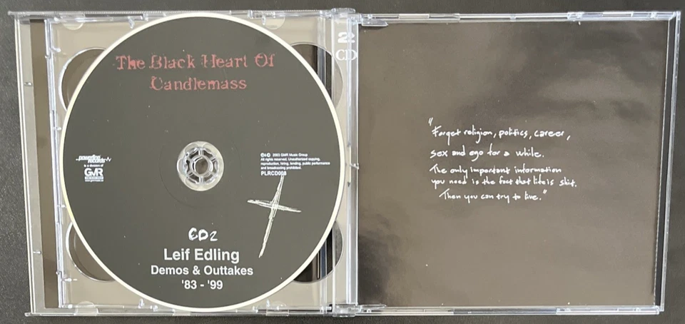 LEIF EDLING The Black Heart Of CANDLEMASS 2CD Demos & Outtakes 83-99 2003 IMPORT Foto 4 de 4