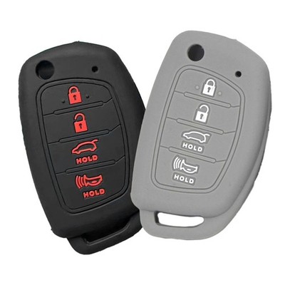 2pcs Silicone Remote Key Fob Cover Fit For Hyundai Elantra Sonata Santa Fe ix35