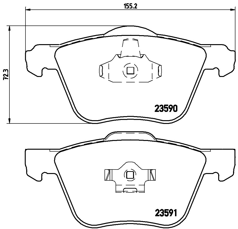 Für BREMBO P 86 022 Brake Pad Set, disc brake P 86 022 Brake pads set front (wi - Bild 5