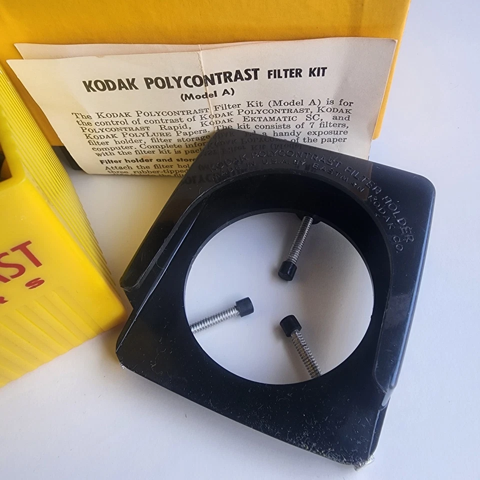 Vintage Kodak Polycontrast Filter Kit Model A w/ Filters & Holder Original Box - Image 4 of 4
