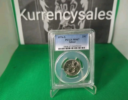 1976 S Silver 25c Quarter PCGS Graded MS 67  Uncirculated