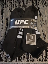 UFC MENSS CUSHIONED QUARTER SOCKS 10 PAIRS