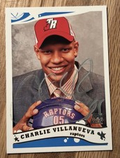 2005-06 Topps - Charlie Villanueva #227 Rookie card SIGNED ON CARD IN PERSON. rookie card picture